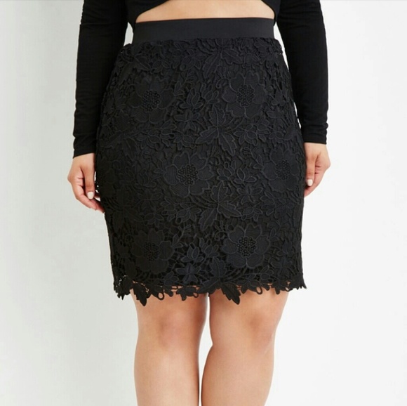 forever 21 skirts plus size floral crochet lined skirt poshmark a line skirts plus size